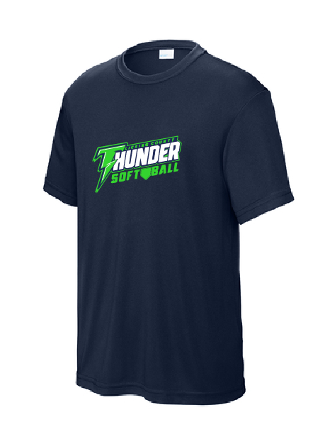Thunder Softball Youth Short Sleeve Poly Tee