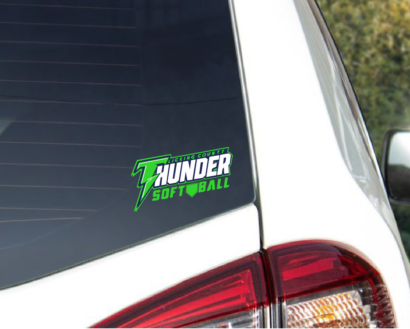 Thunder Softball Window Cling