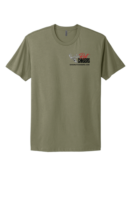 Rut Chasers T-Shirts Left Chest and Back Logo