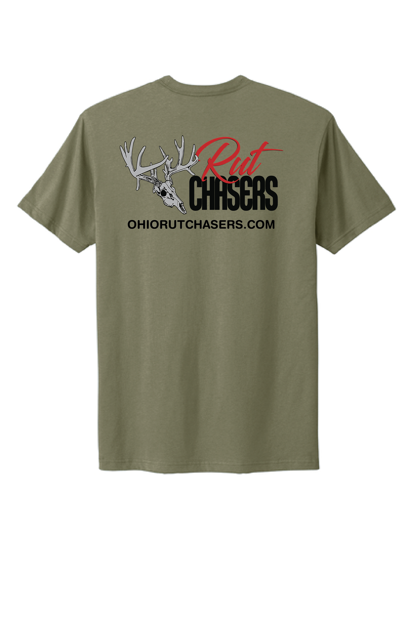 Rut Chasers T-Shirts Left Chest and Back Logo
