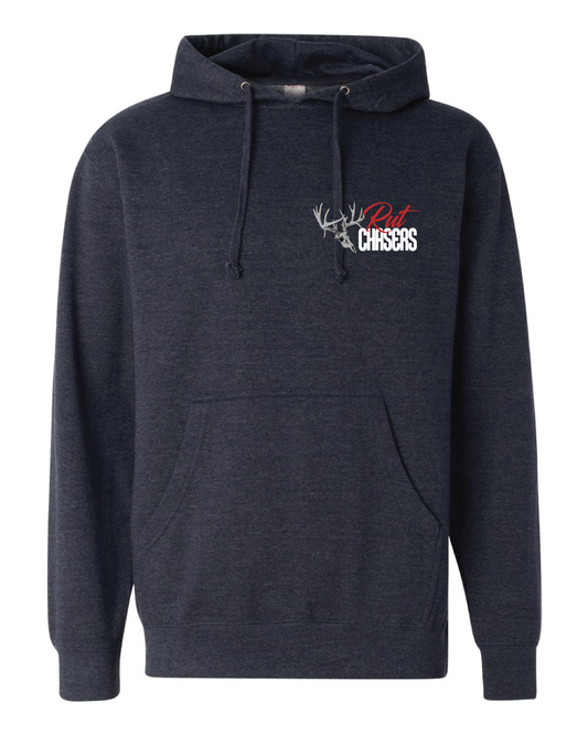 Rut Chaser Hoodie Left Chest with Back Logo