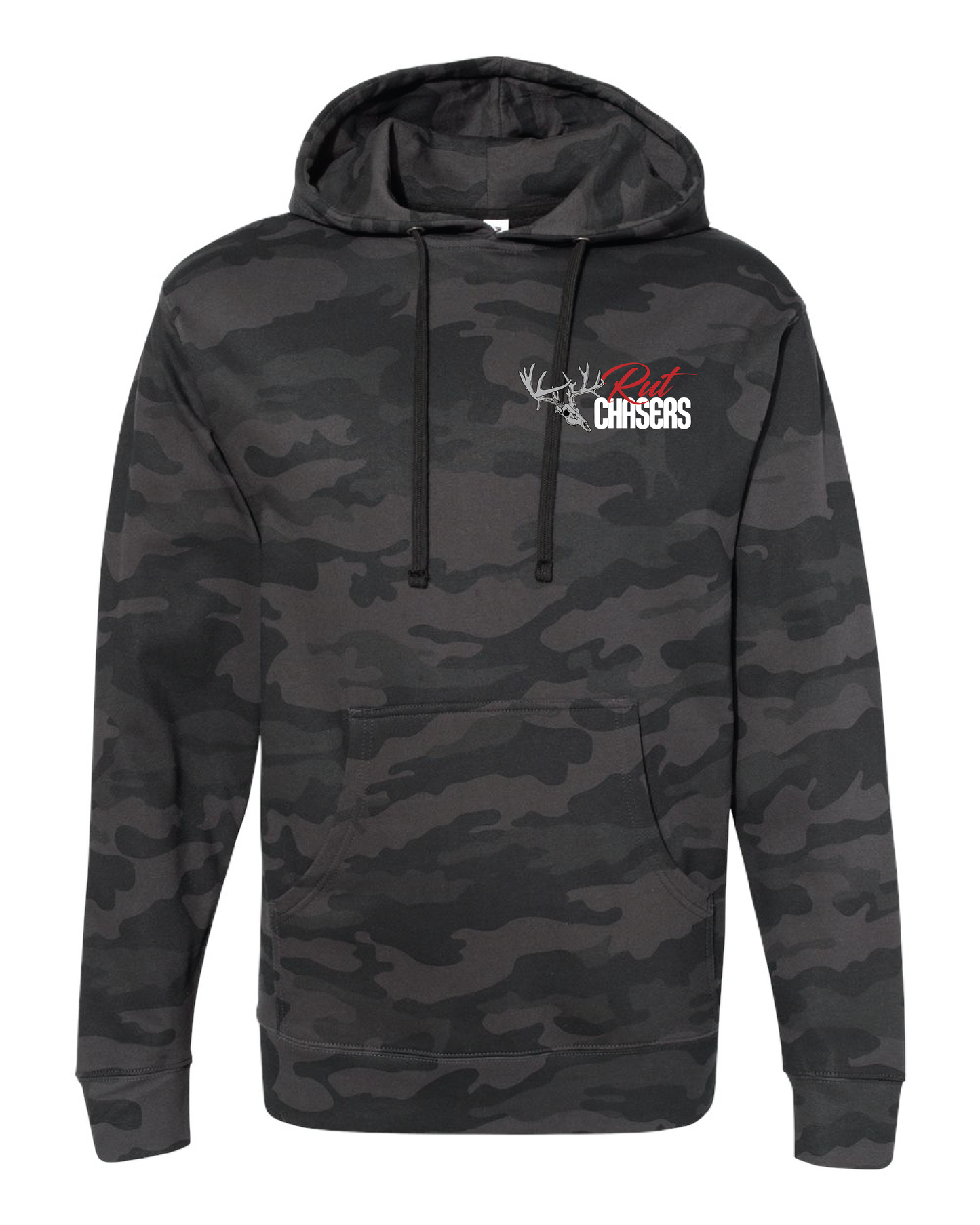 Rut Chaser Hoodie Left Chest with Back Logo
