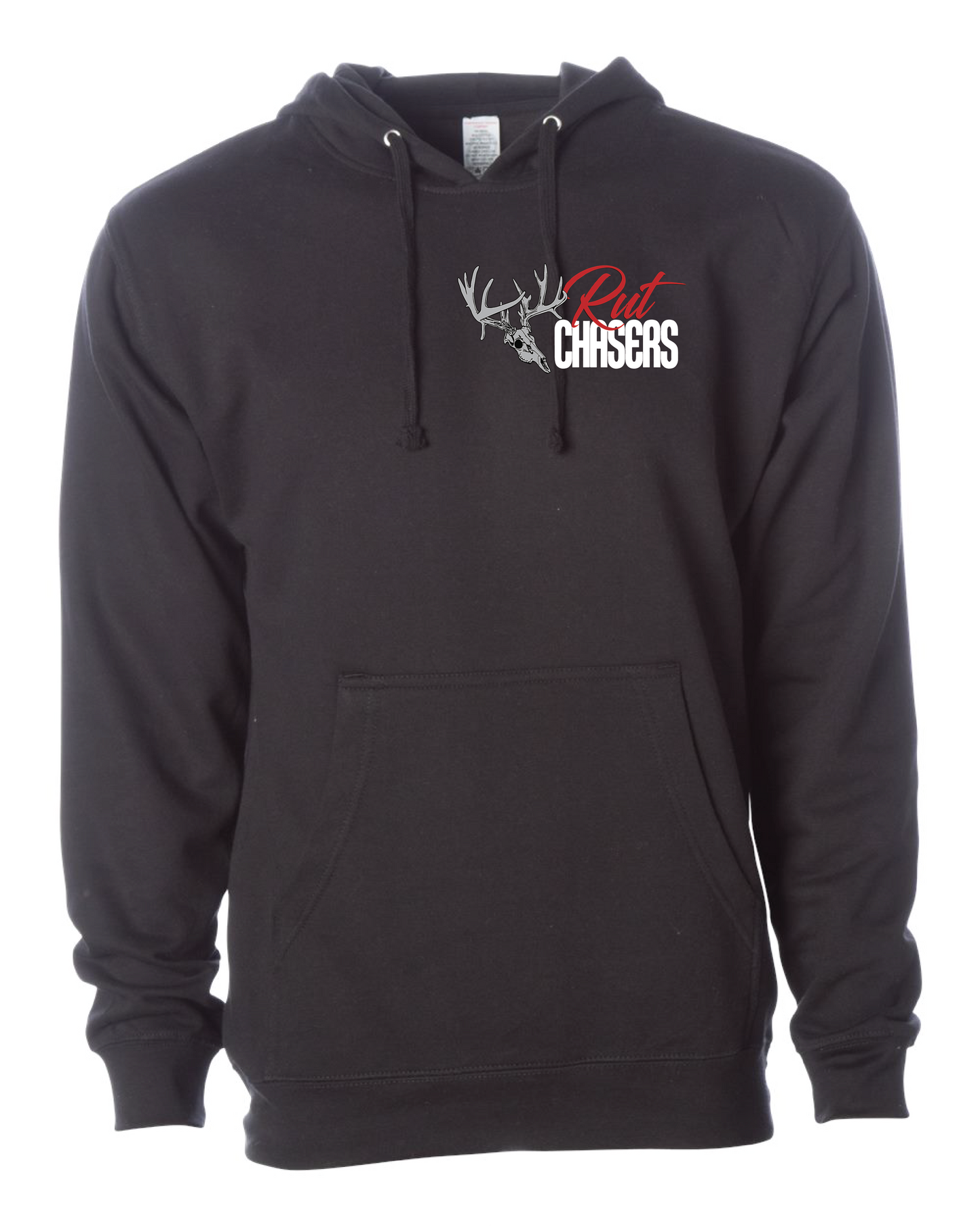 Rut Chaser Hoodie Left Chest with Back Logo