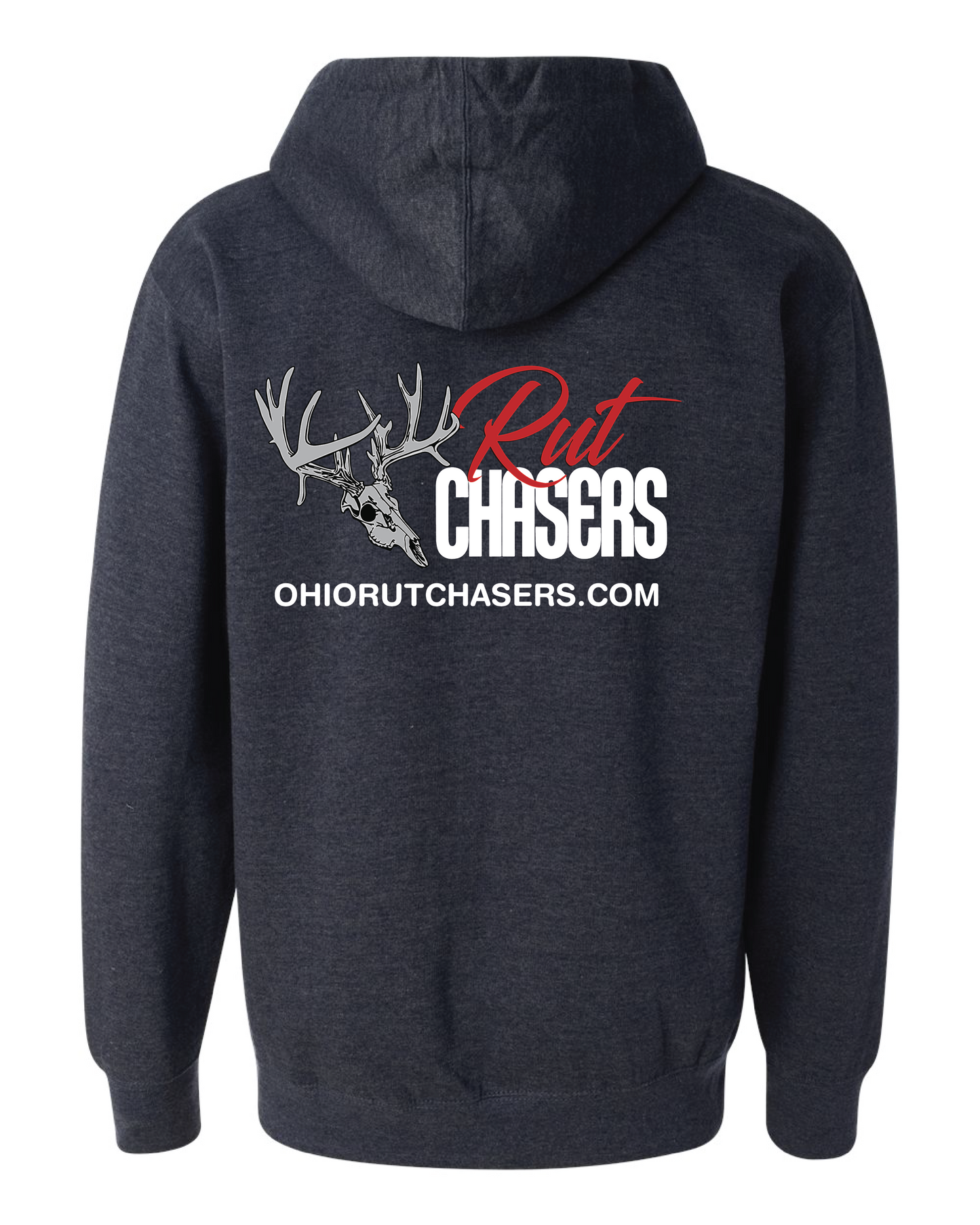 Rut Chaser Hoodie Left Chest with Back Logo